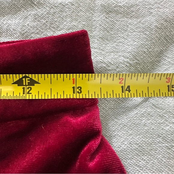 Torn By Ronny Kobo Red Velvet Flare Pants Size XS - Picture 6 of 9
